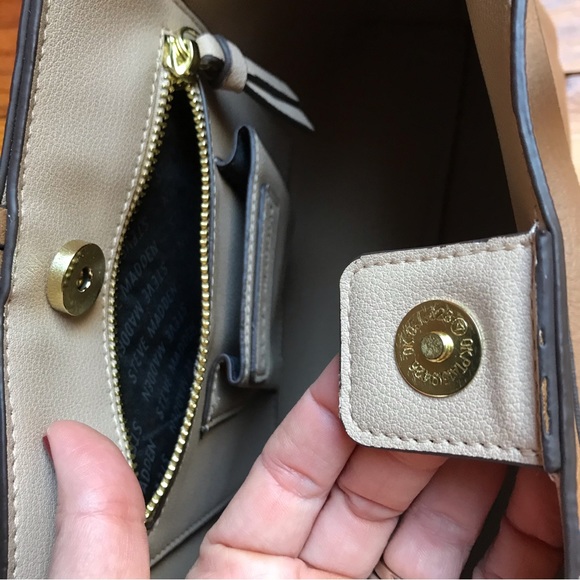 Steve Madden Large Tan Cognac Tote Bag with Medium Inner Bag, NWOT, 17” x 12” - Picture 8 of 15